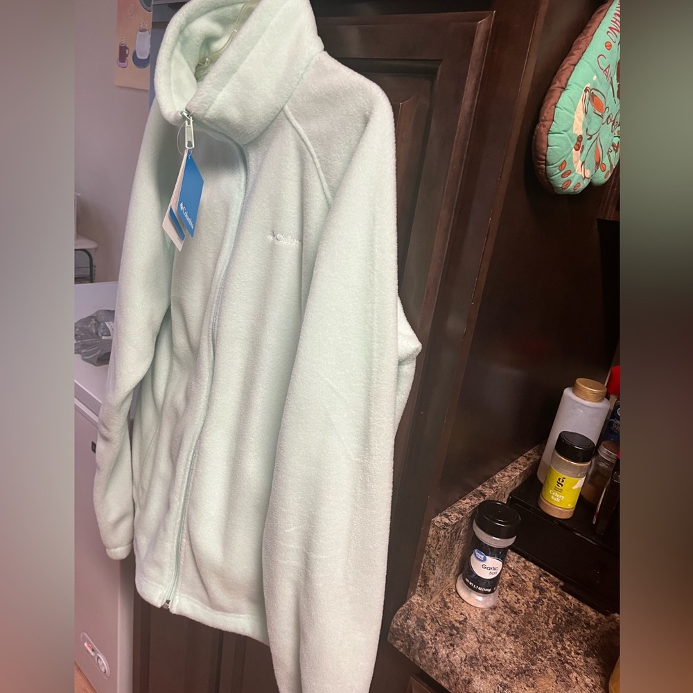 COLUMBIA Benton Springs Fleece Jacket XL Full Zip Long Sleeve Sea Ice - Picture 2 of 3